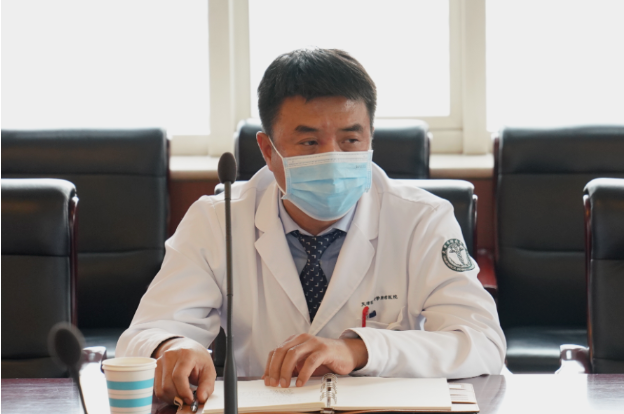 副院长沈军作为民盟代表,表示医院一直十分重视统战工作,非常支持民主